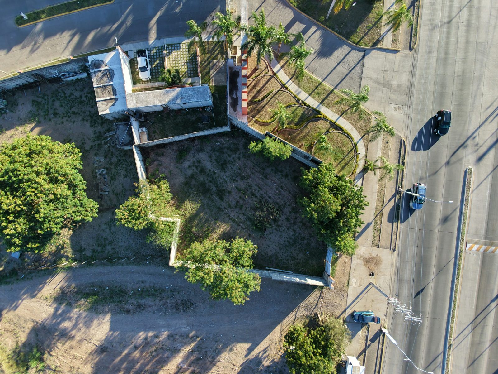 Aerial view of strategic land parcel